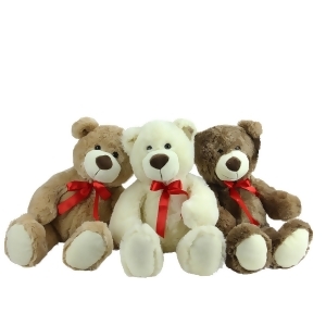 Set of 3 Brown Tan Cream Plush Childrens Teddy Bear Stuffed Animal Toys 20 - All