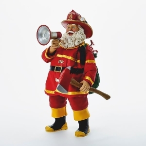 11 Fabriche Fire Fightin' Nick Fireman Santa Claus Christmas Table Top Figure - All
