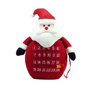 18 Plush Red Led Lighted Santa Claus Count Down to Christmas Advent Calendar - All