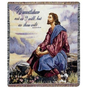 As Thou Wilt Matthew 25 39 Jesus Bible Verse Tapestry Throw Blanket 50 x 60 - All