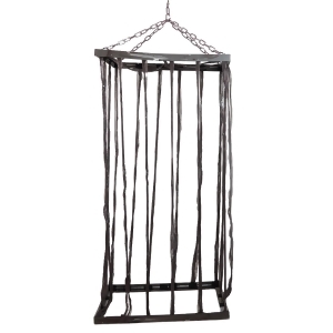 75.5 Distressed Brown Life Size Cage Hanging Halloween Decoration - All