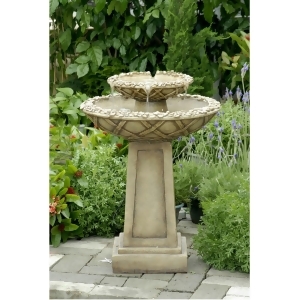 29 Light Brown Stone Look Tiered Bowls Outdoor Patio Garden Birdbath Fountain - All