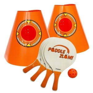 Orange Pickleball Paddle Zlam with Cones Backyard Paddle Ball Game - All