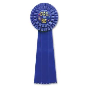 Pack of 3 Royal Blue Dad to Be New Baby Father's Day Deluxe Rosette Ribbons 13.5 - All