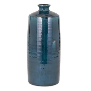 17 Large Arlo Rustic Blue Distressed Glazed Ceramic Vase - All