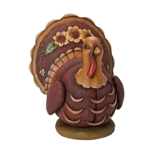 10 Autumn Harvest Textured Table Top Turkey Decoration - All