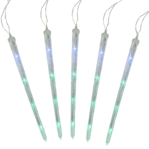 Set of 5 Multi-Color Dripping Transparent Icicle Christmas Light Tubes 16.5 - All