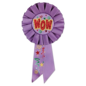 Pack of 6 Light Purple School and Sports Award Rosette Ribbons 6.5 - All