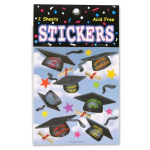 Pack of 6 Hats Off Acid-Free Scrapbooking Graduation Sticker Sheets - All