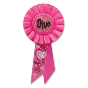 Pack of 6 Hot Pink Birthday and Bachelorette Party Rosette Ribbons 6.5 - All