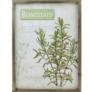 15.75 Decorative Rosemary Herb Wood Framed Wall Hanging Plaque - All