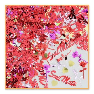 Pack of 6 Metallic Multi-Colored Soul Mate Valentine's Day Celebration Confetti Bags 0.5 oz. - All