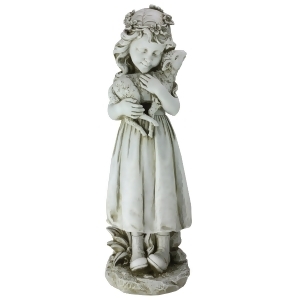 16 Joseph's Studio Girl Holding a Lamb Religious Outdoor Garden Statue - All