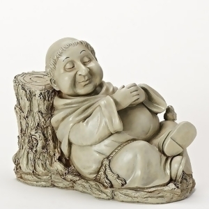 10.25 Nathan the Napping Monk Decorative Garden Statue - All