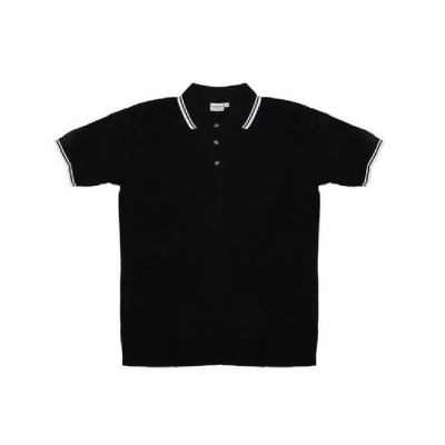 Men's Black Knit Pullover Golf Polo Shirt - Small 