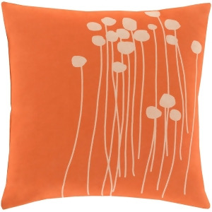 18 Fire Orange and Oatmeal White Decorative Throw Pillow Down Filler - All