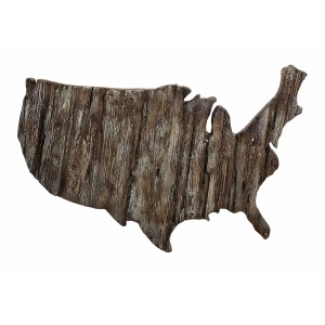 46.25 Decorative Faux Wood United States Hanging Wall Decor - All