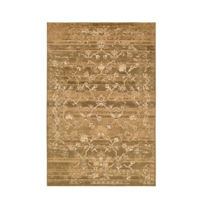 6.6' x 9.5' Pyramid Treasure Chestnut Brown and Blanched White Area Throw Rug - All