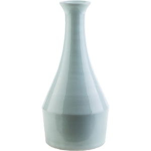 Trumpet Shiny Mint Blue Decorative Table Top Ceramic Vase 13.25 - All