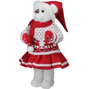 20 Retro Christmas Girl Santa Bear in Deer Sweater Christmas Figure Decoration - All