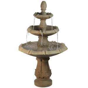 55 Traditional Three Tier Leaf Design Outdoor Patio Garden Water Fountain - All
