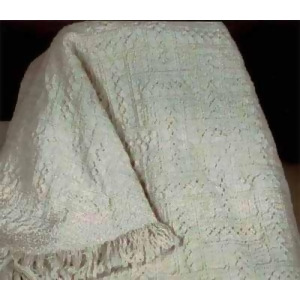 Natural Lattice Afghan Throw Blanket 50 x 70 - All