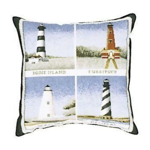 Outer Banks Lighthouses Decorative Accent Throw Pillow 17 x 17 - All