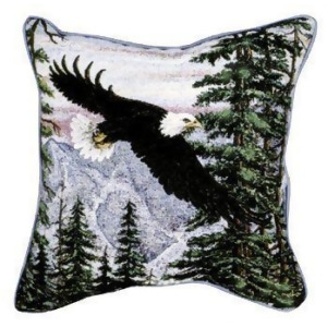 Majestic Flight Eagle Decorative Accent Throw Pillow 17 x 17 - All