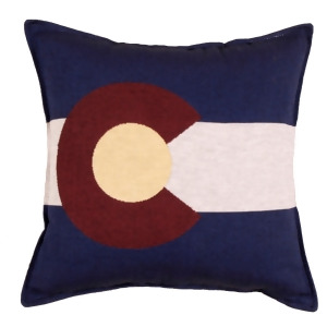 Set of 2 State Flag of Colorado Square Decorative Tapestry Throw Pillows 17 - All