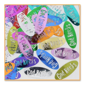 Pack of 6 Metallic Multi-Colored God Rocks Religious Celebration Confetti Bags 0.5 oz. - All
