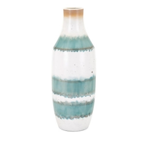 16.25 Large Blue and White Ombre Terracotta Table Top Vase - All