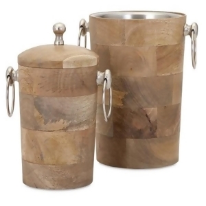 Set of 2 Wood Bar Buckets - All