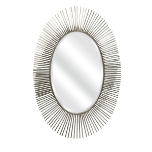 43.5 Sunny Oval Olivia Wall Mirror With Silver Accent Rays - All