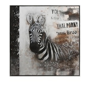 Framed Zebra In The News Oil Painting 40.25 - All
