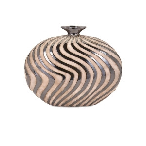 Leza Small Swirl Earthenware Vase - All