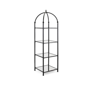 74 Iron Etagere Display Shelf with 4 Mirrored Shelves - All
