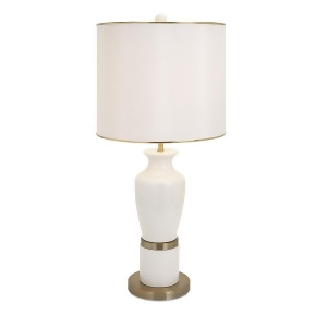32 Pristine Round White Table Lamp - All