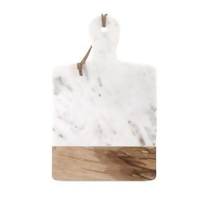 18.5 Stylish White Marble and Wood Cheese Board - All