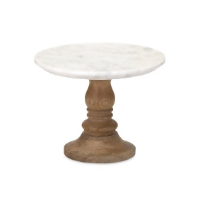 11.75 Chic Marble And Wood Cake Display Stand - All