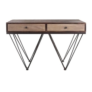 47 Dexter Midcentury Modern Two Draw Wood Console Table With Edgy Legs - All