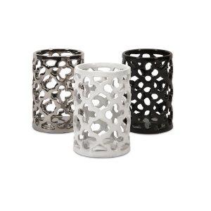 Set of 3 Cylindrical Moroccan Inspired Tea Light Holders 4.75 - All