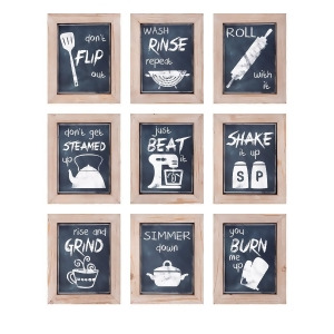 Set of 9 Inspirational Kitchen Chalkboard Sayings Wall Decor 10.5 - All