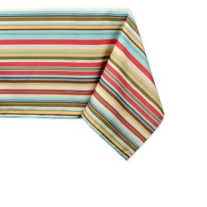 Colorful Striped Zippered Rectangular Umbrella Tablecloth 84 x 60 - All