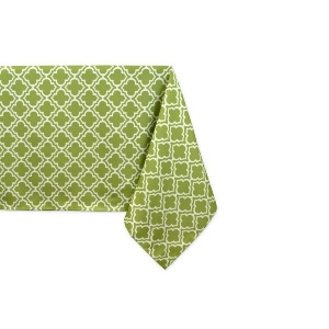 Fresh Spring Green Lattice Zippered Rectangular Umbrella Tablecloth 84 x 60 - All