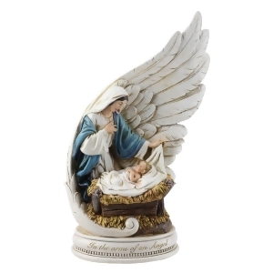 10.25 Angel Wing with Mary and Jesus Religious Christmas Figure Decoration - All