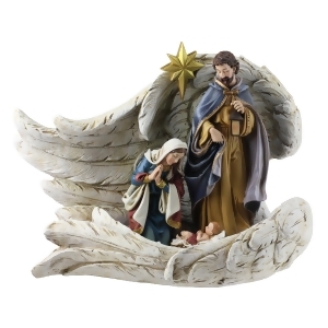 4-Piece Holy Family Wrapped in Angel Wings Christmas Nativity Set 10.25 - All