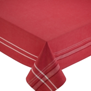 Decorative Elegant Red and White Tango French Chambray Tablecloth 60x 104 - All