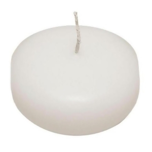 Club Pack of 12 Round Extra Large 3 Unscented White Floating Candles - All