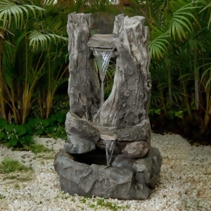 36 Rustic Nature Wooden Waterfall Outdoor Patio Garden Water Fountain - All