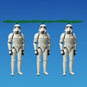 Set of 10 Star Wars Storm Trooper Novelty Christmas Lights Green Wire - All